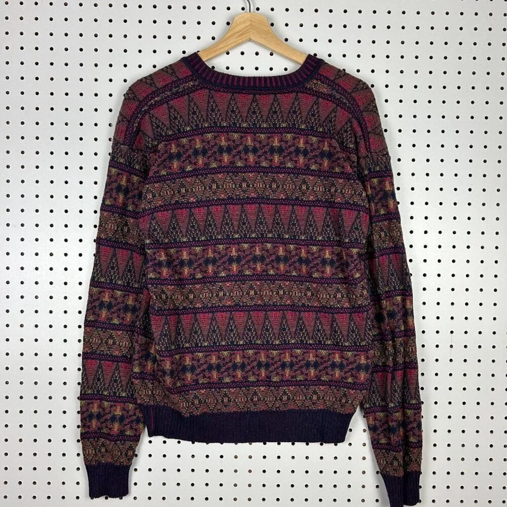 Walter Hagen Italian Made Knit Sweater Men's Medium Multicolor Coogi STYLE Italy
